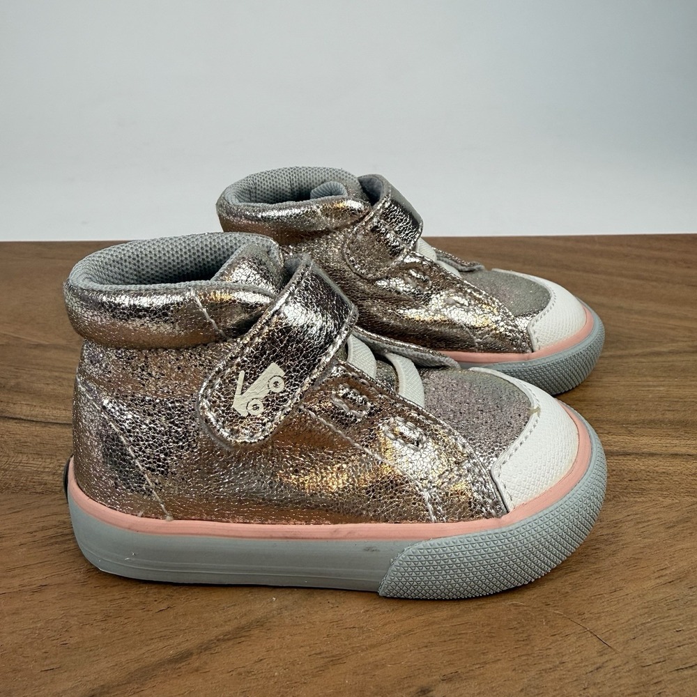 New Little Kids Girls See Kai Run Drew First Walker Rose Gold Sneakers Shoes 4 C